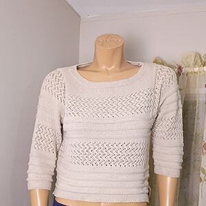 Monsoon‎ Cream Knit Women's Sweater